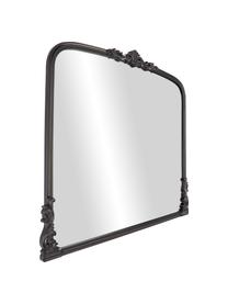 Barokke wandspiegel Fabricio met zwarte houten lijst, Lijst: gecoat MDF, Zwart, B 100 x H 85 cm