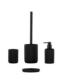 Escobilla de baño Helio, Plástico, Negro, Ø 10 x Al 36 cm