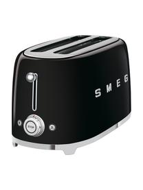 Langschlitztoaster 50's Style, Edelstahl, lackiert, Schwarz, glänzend, B 41 x H 22 cm