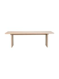 Tavolo in legno di frassino Emmett, 240 x 95 cm, Legno di quercia massiccio, oliato, certificato FSC, Legno massiccio beige, Larg. 240 x Prof. 95 cm