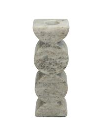 Portacandele effetto marmo Linda, Poliresina, Grigio, Larg. 8 x Alt. 16 cm