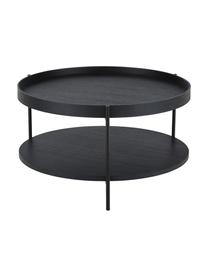 Kulatý dřevěný konferenční stolek Renee, Černá, Ø 69 cm