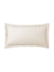 Baumwollsatin-Kopfkissenbezug Margot mit Blumen-Print, Webart: Satin Fadendichte 210 TC,, Beige, B 40 x L 80 cm