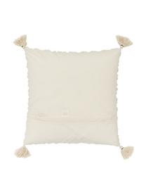 Poszewka na poduszkę z chwostami Royal, 100% bawełna, Złamana biel, S 45 x D 45 cm