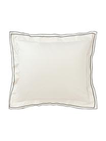 Katoensatijnen kussenhoes Carlotta, Weeftechniek: satijn Draaddichtheid 300, Crèmewit, zwart, B 60 x L 70 cm