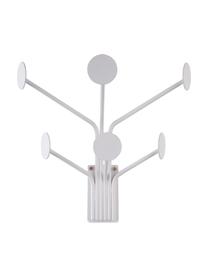 Metall-Wandgarderobe Dots, Metall, pulverbeschichtet, Weiß, B 27 x H 27 cm