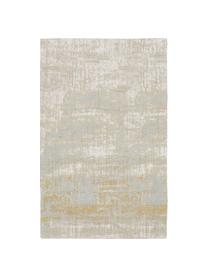 Ręcznie tkany dywan z bawełny w stylu vintage Luise, Odcienie niebieskiego, odcienie żółtego, S 80 x D 150 cm (Rozmiar XS)