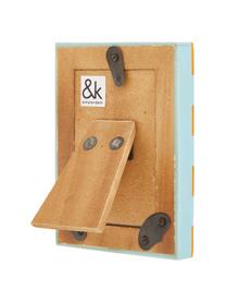 Fotolijstje Check, Polyresin, MDF, Oranje, wit, blauw, B 8 x H 11 cm