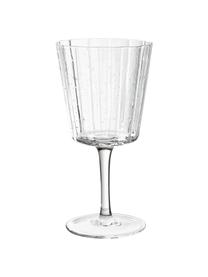 Mundgeblasene Weingläser Scallop Glasses mit Rillenstruktur, 4 Stück, Glas, mundgeblasen, Transparent, Ø 9 x H 17 cm