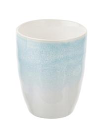 Mug porcelaine bleu ciel Amalia, 2 pièces, Porcelaine, Bleu ciel, blanc crème, Ø 10 x haut. 11 cm