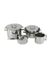 Roestvrijstalen kookpannen Design Plus, set van 8, Roestvrij staal 18/10, Zilverkleurig, Set met verschillende formaten