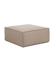 Poggiapiedi da divano Lennon, Rivestimento: 100% poliestere Con 115.0, Struttura: legno di pino massiccio, , Piedini: plastica, Tessuto marrone, Larg. 88 x Alt. 43 cm