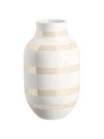 Grote handgemaakte keramische vaas Omaggio, Keramiek, Crèmekleurig, Ø 20 x H 31 cm