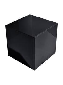 Bijzettafel Pop in zwart met spiegeleffect, Vezelplaat met gemiddelde dichtheid (MDF), glas, gebeitst, Zwart, B 35 cm x H 35 cm