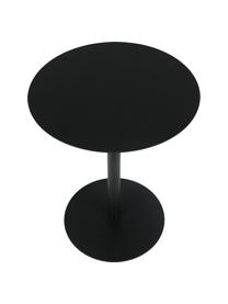 Tavolino rotondo in metallo nero Snow, Metallo verniciato a polvere, Nero, Ø 35 x Alt. 45 cm