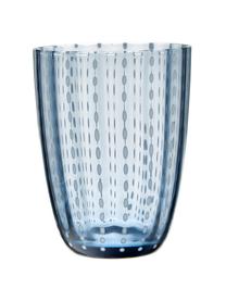 Verres à eau Kalahari, 6 pièces, Verre, Tons bleus, Ø 9 x haut. 11 cm