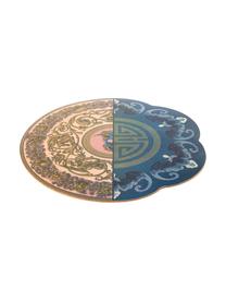 Tischset Hybrid mit abstraktem Muster, Kunststoff, Rosa, Blau, Ø 37 cm