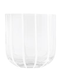 Ručně foukané sklenice Mizu, 2 ks, Sklo, Transparentní, bílá, Ø 8 cm, V 8 cm, 320 ml