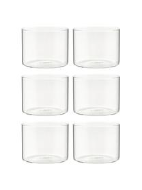 Waterglazen Boro van borosilicaatglas, 6 stuks, Borosilicaatglas, Transparant, Ø 8 x H 6 cm, 200 ml