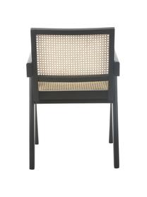 Krzesło z podłokietnikami z plecionką wiedeńską Sissi, Stelaż: lite drewno bukowe, lakie, Drewno bukowe, S 52 x G 58 cm