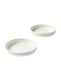 Porselein pastabord Nessa, 2 stuks, Hoogwaardig hard porselein, Wit, Ø 21 cm