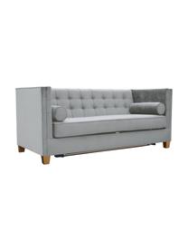 Sofa  z aksamitu z funkcją spania Rosso (2-osobowa), Tapicerka: 100% aksamit poliestrowy, Nogi: drewno lakierowane, Szary, S 188 x G 85 cm
