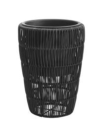 Komplet koszy na rośliny z rattanu Lucian, 3 elem., Rattan, Czarny, Komplet z różnymi rozmiarami