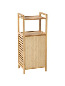 Estanteria de baño con cesta de lavandería Kit, Estructura: madera de bambú con certi, Cesta: polipropileno, poliéster , Madera clara, An 40 x Al 95 cm