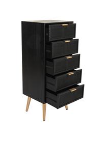 Rangement rustique Cayetana, Noir, larg. 42 x haut. 101 cm