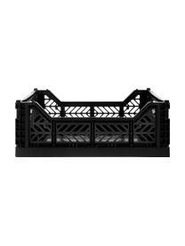 Cassetta tipo frutta pieghevole Black, Plastica, Nero, Larg. 40 x Alt. 14 cm