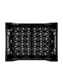 Cassetta tipo frutta pieghevole Black, Plastica, Nero, Larg. 40 x Alt. 14 cm