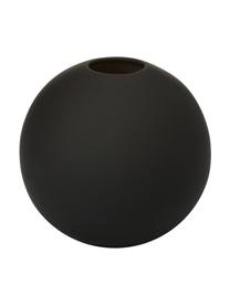 Kleine handgemaakte bolvormige vaas Ball in zwart, Keramiek, Zwart, Ø 10 x H 10 cm