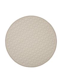 Runder In- & Outdoor-Teppich Capri, 86 % Polypropylen, 14 % Polyester, Weiß, Beige, Ø 140 cm (Größe M)