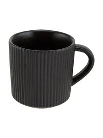 Tassen Neri mit Rillenstruktur matt, 2 Stück, Steingut
Mit Rillenstruktur und leicht rauer Oberfläche, Schwarz, Ø 9 x H 9 cm, 350 ml