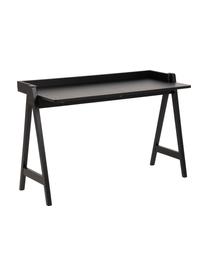 Moderní psací stůl Miso, Mořená MDF deska (dřevovláknitá deska střední hustoty), Kaučukové dřevo, Š 127 cm, H 52 cm