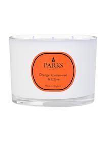Świeca zapachowa z trzema knotami Vintage Aromatherapy (pomarańcza, drewno cedrowe & goździki), Pomarańcza, drewno cedrowe, goździk, Ø 11 x W 8 cm