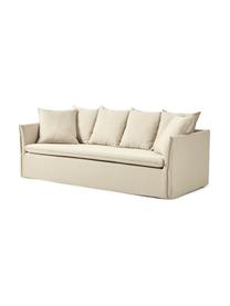 Sofa Mila (3-Sitzer), Bezug: 100% Polyester Der hochwe, Gestell: Kieferholz, Faserplatte, , Webstoff Dunkelbeige, B 220 x H 85 cm