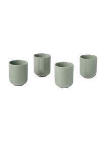Tazza caffè in porcellana Nessa 4 pz, Porcellana a pasta dura di alta qualità, Verde salvia, Ø 8 x Alt. 10 cm