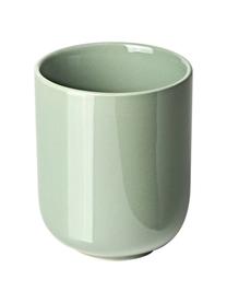 Kubek z porcelany Nessa, 4 szt., Porcelana twarda, Szałwiowy zielony, Ø 8 x W 10 cm