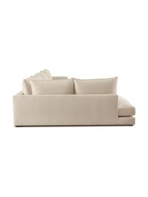 Canapé d'angle XL Tribeca, Tissu beige foncé, larg. 405 x prof. 228 cm, méridienne à gauche