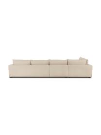 Canapé d'angle XL Tribeca, Tissu beige foncé, larg. 405 x prof. 228 cm, méridienne à gauche
