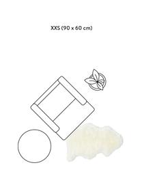 Piel de oveja Oslo, Parte delantera: 100% piel de oveja, Reverso: 100% cuero cuertido, Marfil, An 60 x L 90 cm
