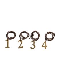 Kerzen Anhänger Dana, 4 Stück, Goldfarben, Braun, B 2 x H 3 cm