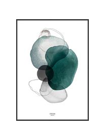 Gerahmter Digitaldruck Hope, Bild: Digitaldruck auf Papier, Rahmen: Holz, Mitteldichte Holzfa, Front: Glas, Weiß, Schwarz, Grün, B 32 x H 42 cm