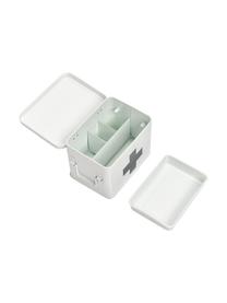 Aufbewahrungsbox Medizina, Metall, beschichtet, Weiß, Grau, B 23 x H 16 cm
