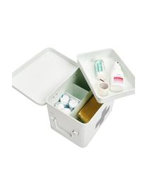 Aufbewahrungsbox Medizina, Metall, beschichtet, Weiß, Grau, B 23 x H 16 cm