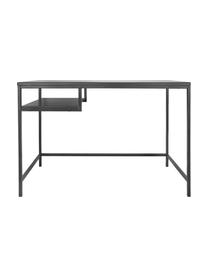 Scrivania Fushion, Struttura: metallo verniciato a polv, Nero, Larg. 114 x Prof. 59 cm