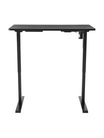 Höhenverstellbarer Schreibtisch Lea in Schwarz, Tischplatte: Sperrholz, Melamin beschi, Gestell: Metall, beschichtet, Schwarz, B 120 x T 60 cm