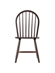 Windsor houten stoelen Megan in donkerbruin, 2 stuks, Gelakt rubberhout, Rubberhoutkleurig, bruin gelakt, B 46 x D 51 cm