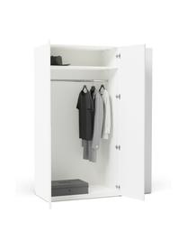 Armadio componibile con ante battenti Leon, larg. 150 cm, in diverse varianti, Bianco, Interno Basic, larg. 150 x alt. 200 cm